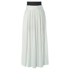 White pleated linen skirt CHRISTIAN DIOR