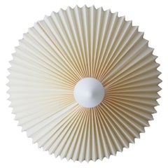 White pleated wall lamp Rosetta 40 by Lyfa, Denmark 1980s