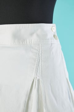 White pleated wrap cotton skirt Dolce & Gabbana