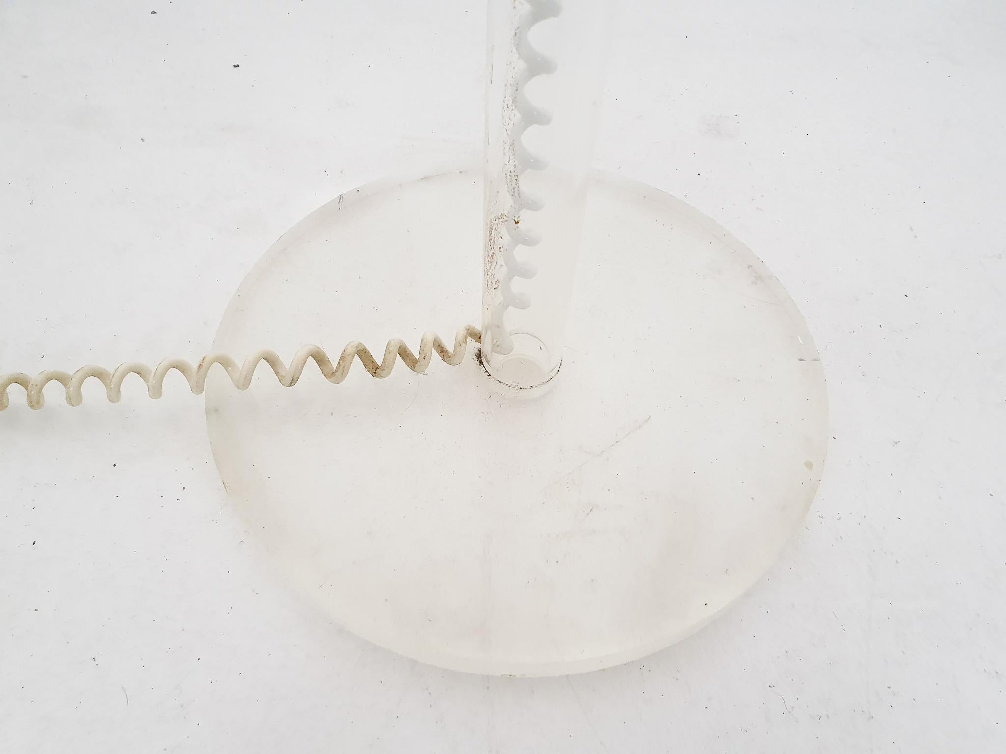 Late 20th Century White Plexi Floor Light by Harco Loor, the Netherlands For Sale