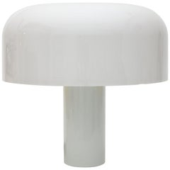 White Plexi-Glass Table Lamp by Luigi Massoni for Guzzini, 1969