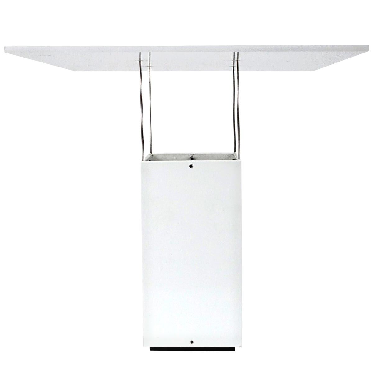 White Plexiglass Table Lamp attributed to Benno Premsela