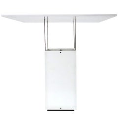 White Plexiglass Table Lamp attributed to Benno Premsela