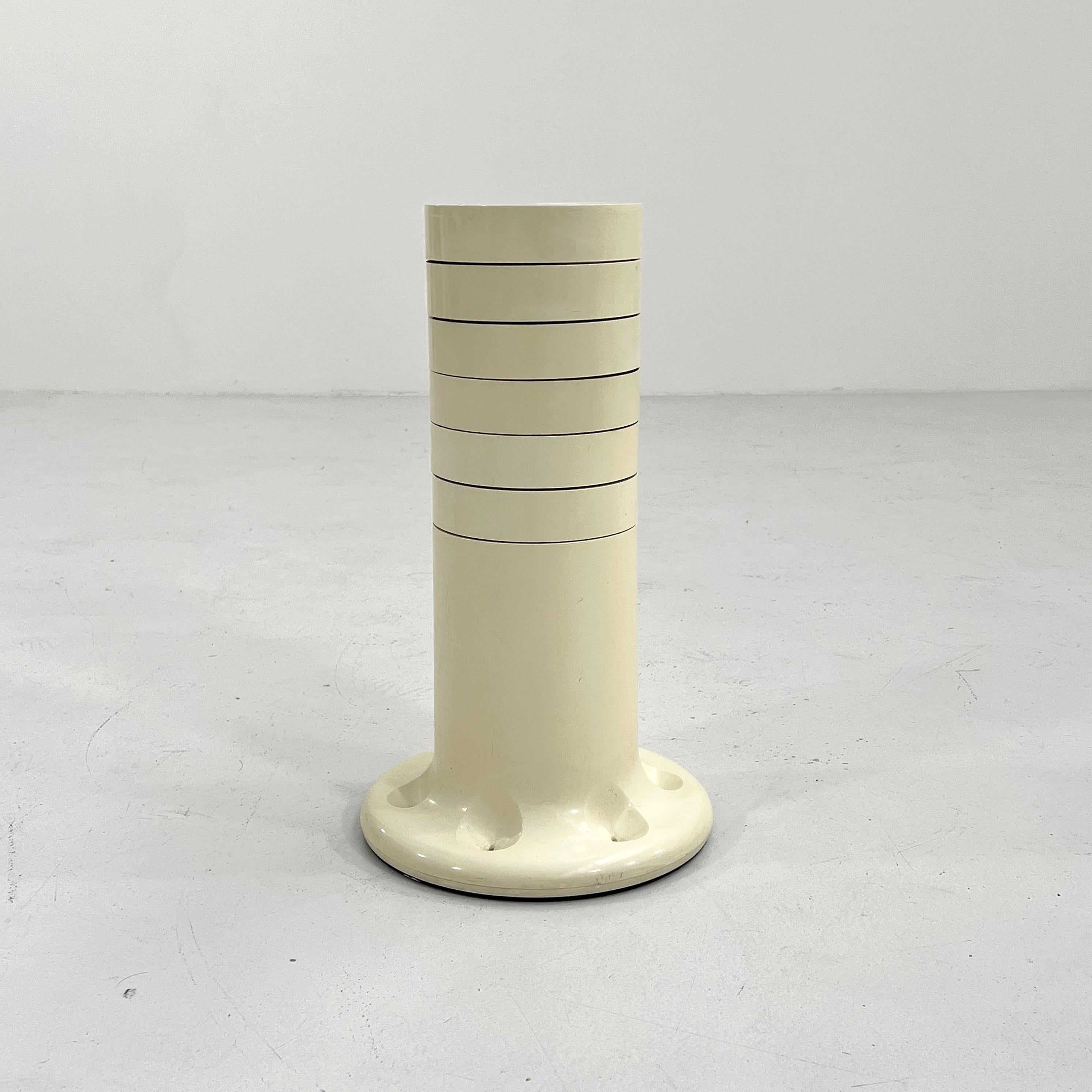 Mid-Century Modern White Pluvium Umbrella Stand by Giancarlo Piretti for Anonima Castelli, 1970s