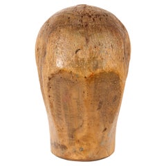 White poplar wood head, used for "Perückenkopf" wigs, Germany, mid-18th century.