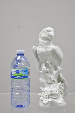 White Porcelain Parrot Figure Statue 5 Point Crown N Capodimonte or German