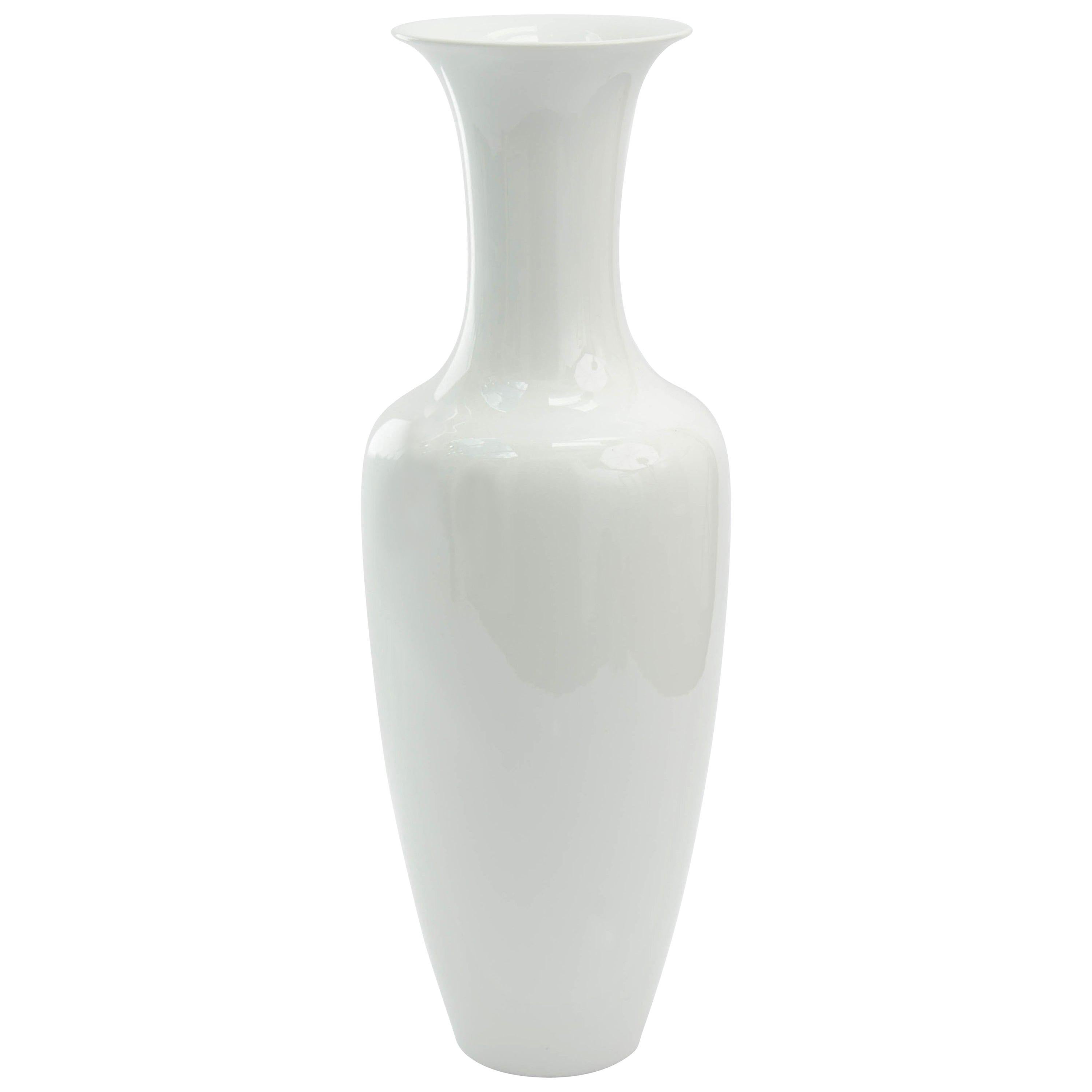 White Porcelain "Asia" Floor Vase 'Large Size' by Johannes Henke for