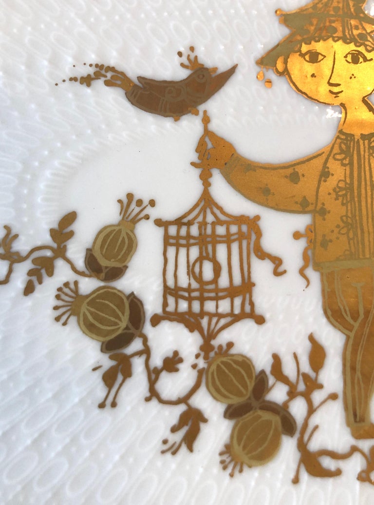 Pichet Série Romance en Porcelaine Émaillée Blanche avec Décor