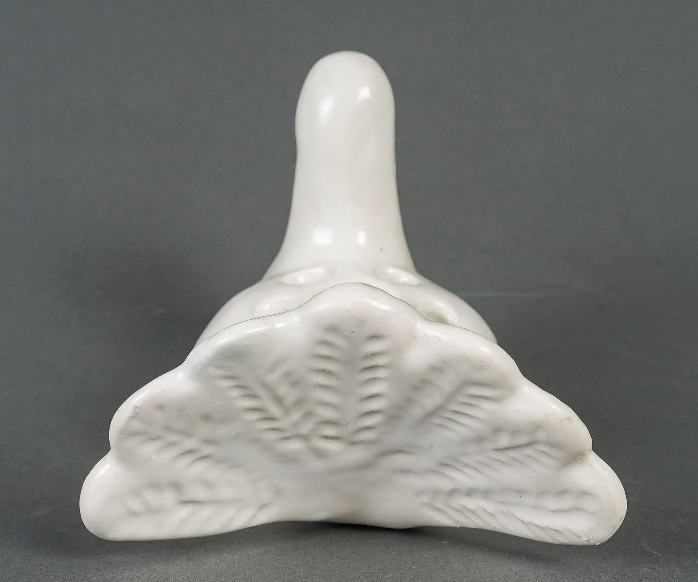 French White Porcelain Brush Display, 20th Century, Art Nouveau Period. For Sale
