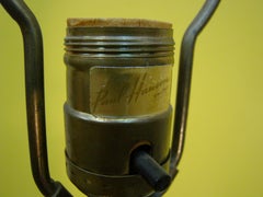 White Porcelain Chinoiserie Table Lamp by Paul Hanson 1950's