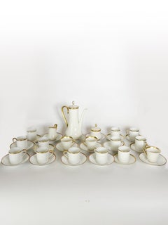 White Porcelain Coffee Service, 18 pieces, France, 20th Century