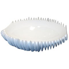White Porcelain Decorative Bowl, Italy, Contemporary