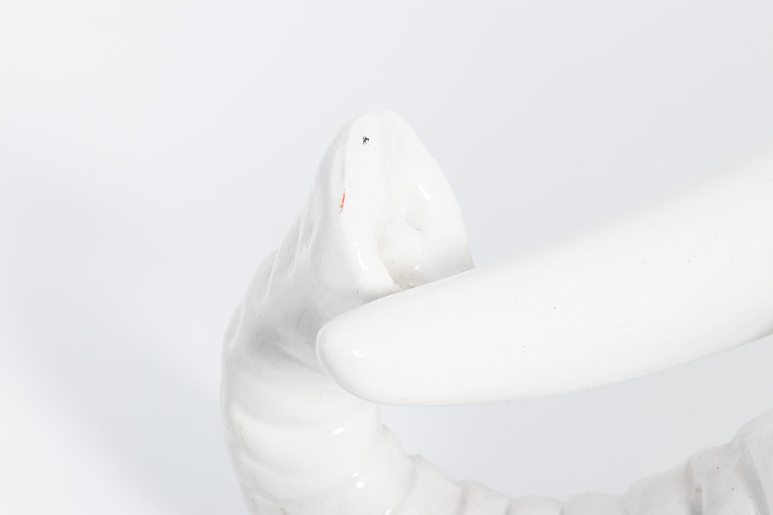 White Porcelain Elephant Bracket 7