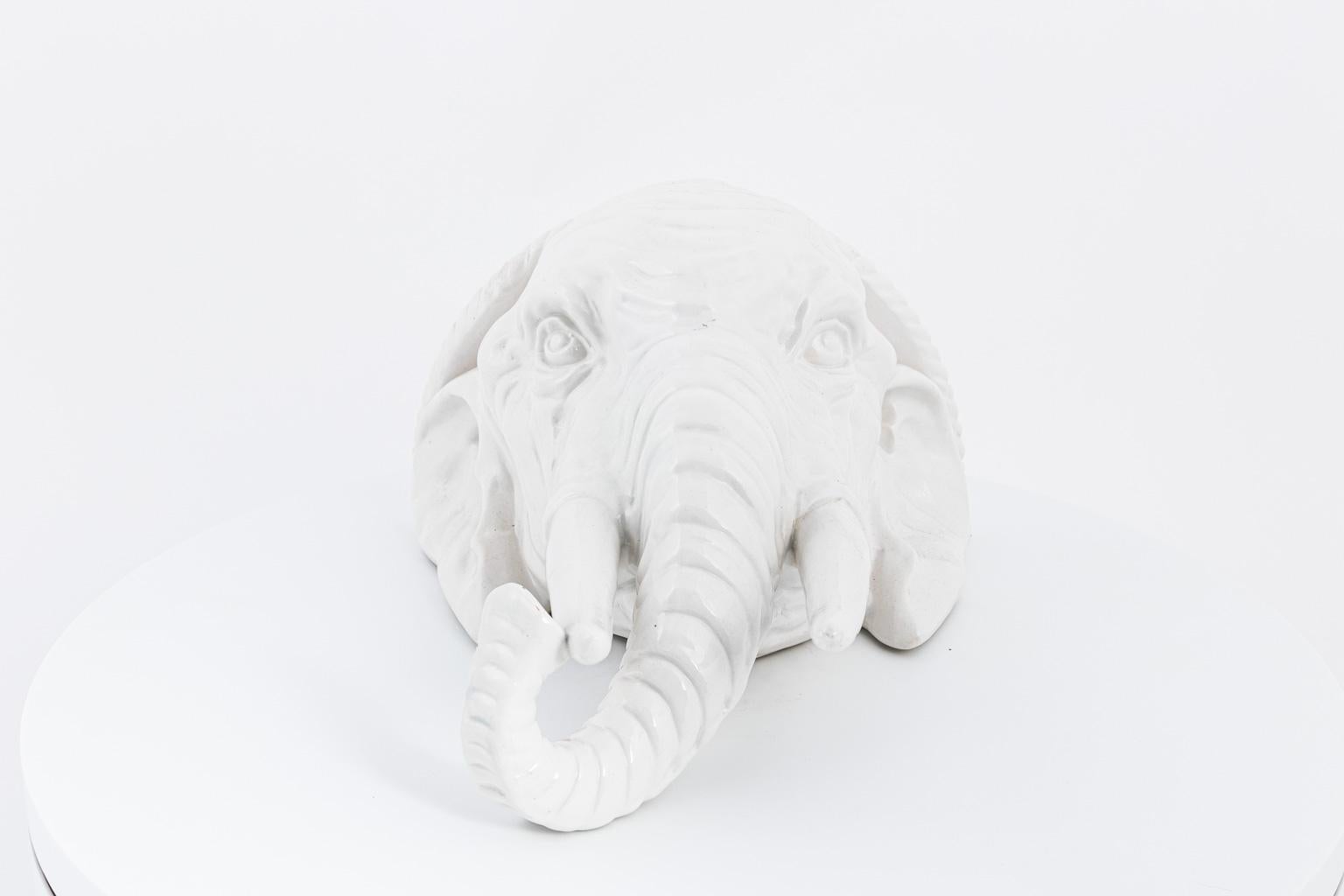 White Porcelain Elephant Bracket 1