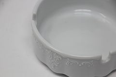 White Porcelain Ashtray Made in Germany