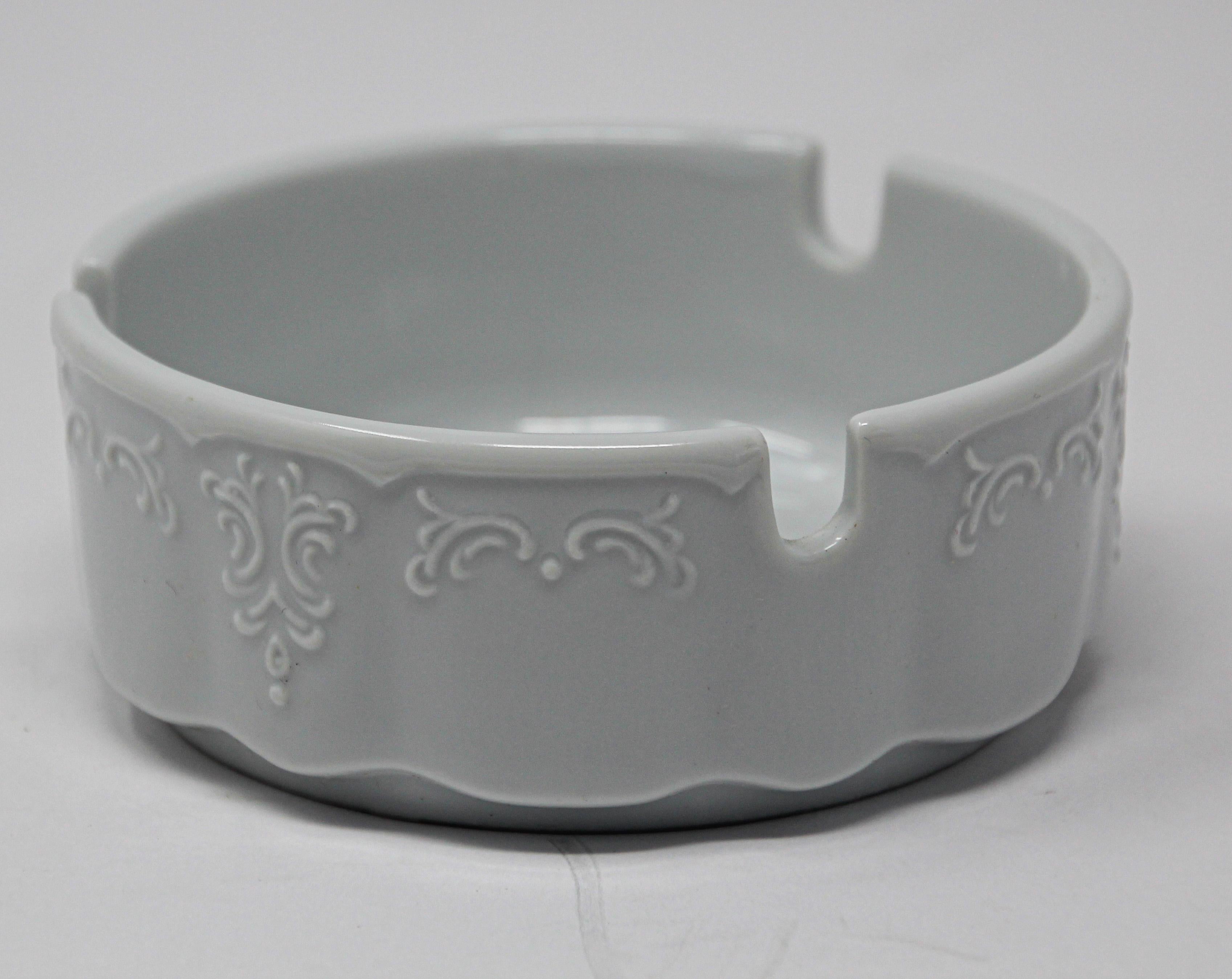 White Porcelain Ashtray Made in Germany For Sale 3
