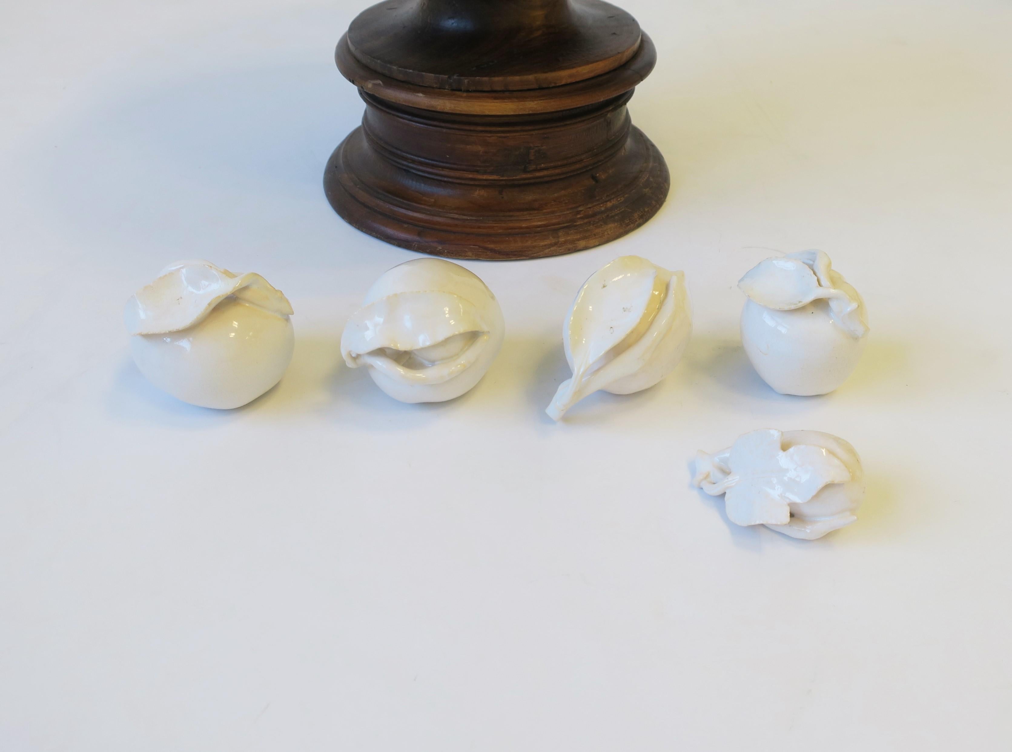 20th Century White Porcelain Fruit Sculptures, Europe