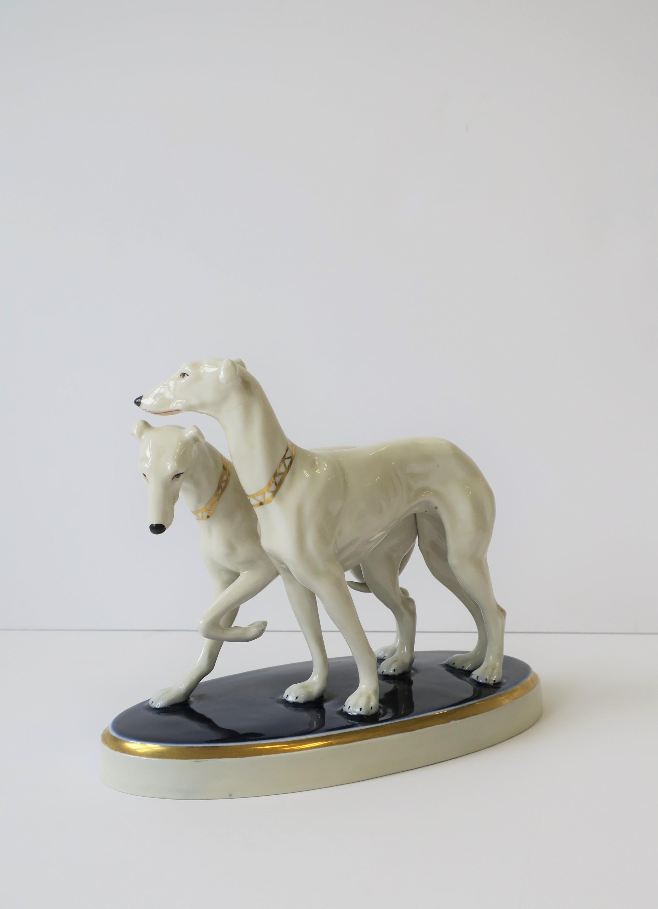 porcelain greyhound statue