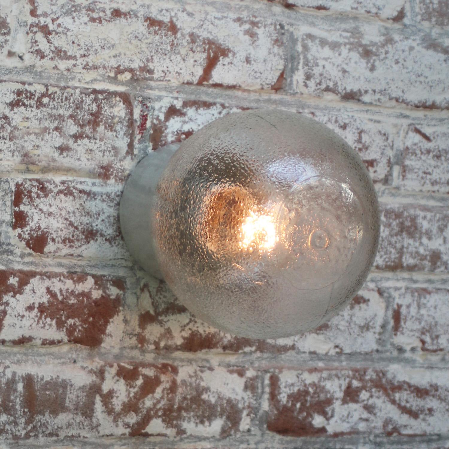 frosted globe wall light