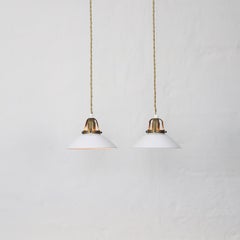 Lampade a sospensione in porcellana bianca di Søholm, Danimarca, anni '70