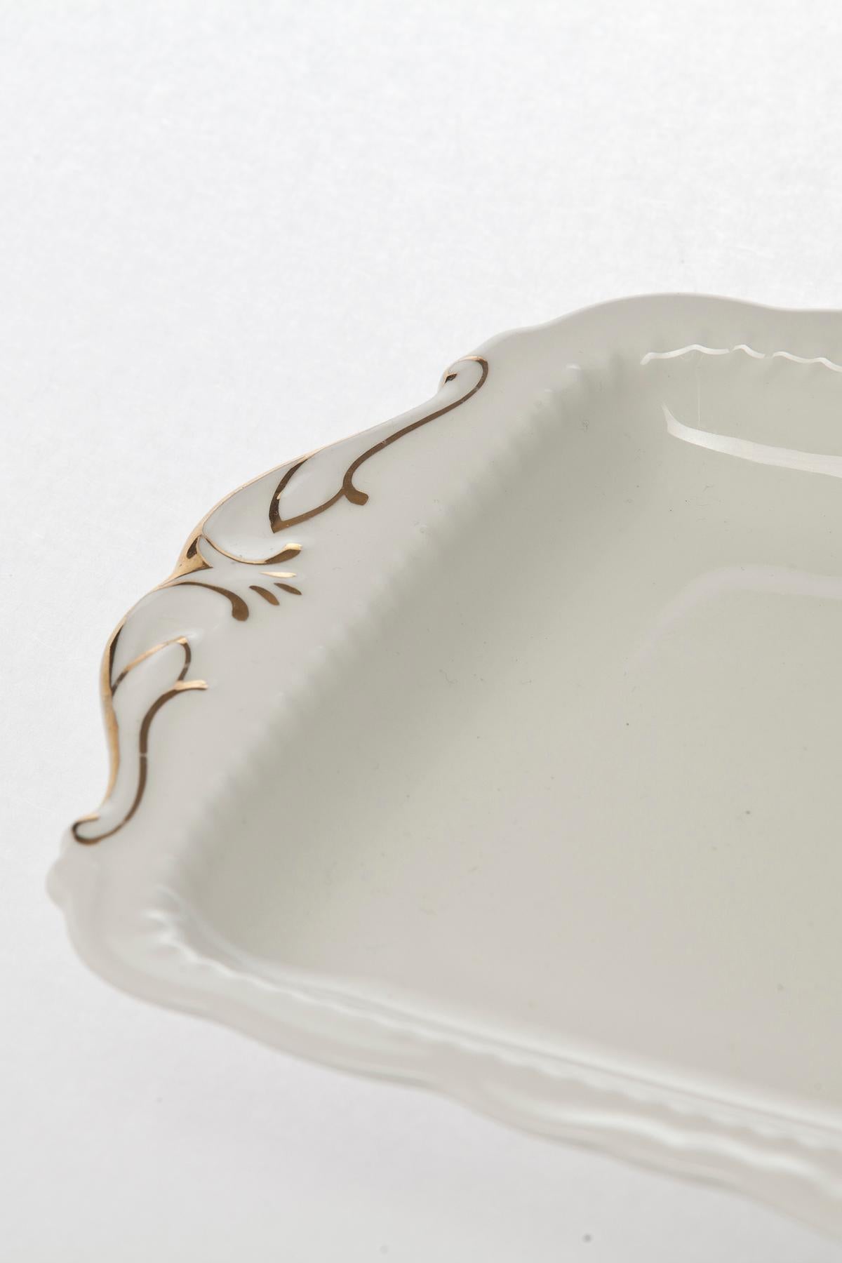 Late 20th Century White Porcelain Tea Tray by Royal Albert