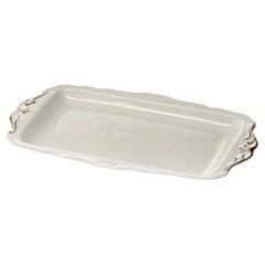 White Porcelain Tea Tray by Royal Albert White Porcelain Tea Tray by Royal Albert