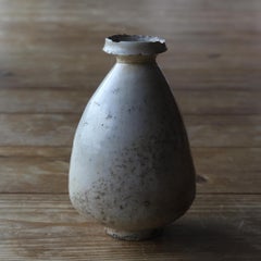 White Porcelain Vase / 17th Century / Korean Antiques / Joseon Dynasty