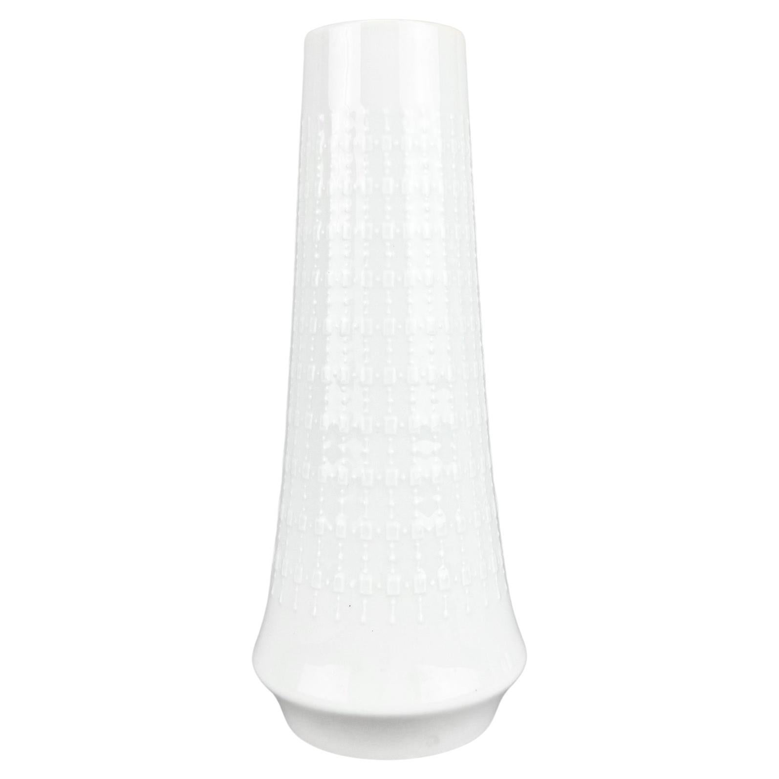 Jarrón de porcelana blanca de Lorenz Hutschenreuther, Alemania