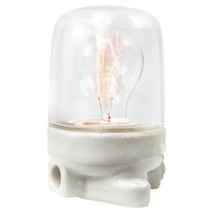 White Porcelain Vintage Industrial Clear Glass Table lamp