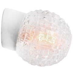 White Porcelain Vintage Industrial Clear Glass Wall Lamp Scones