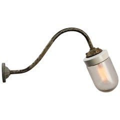 White Porcelain Vintage Industrial Frosted Glass Cast Iron Wall Lights