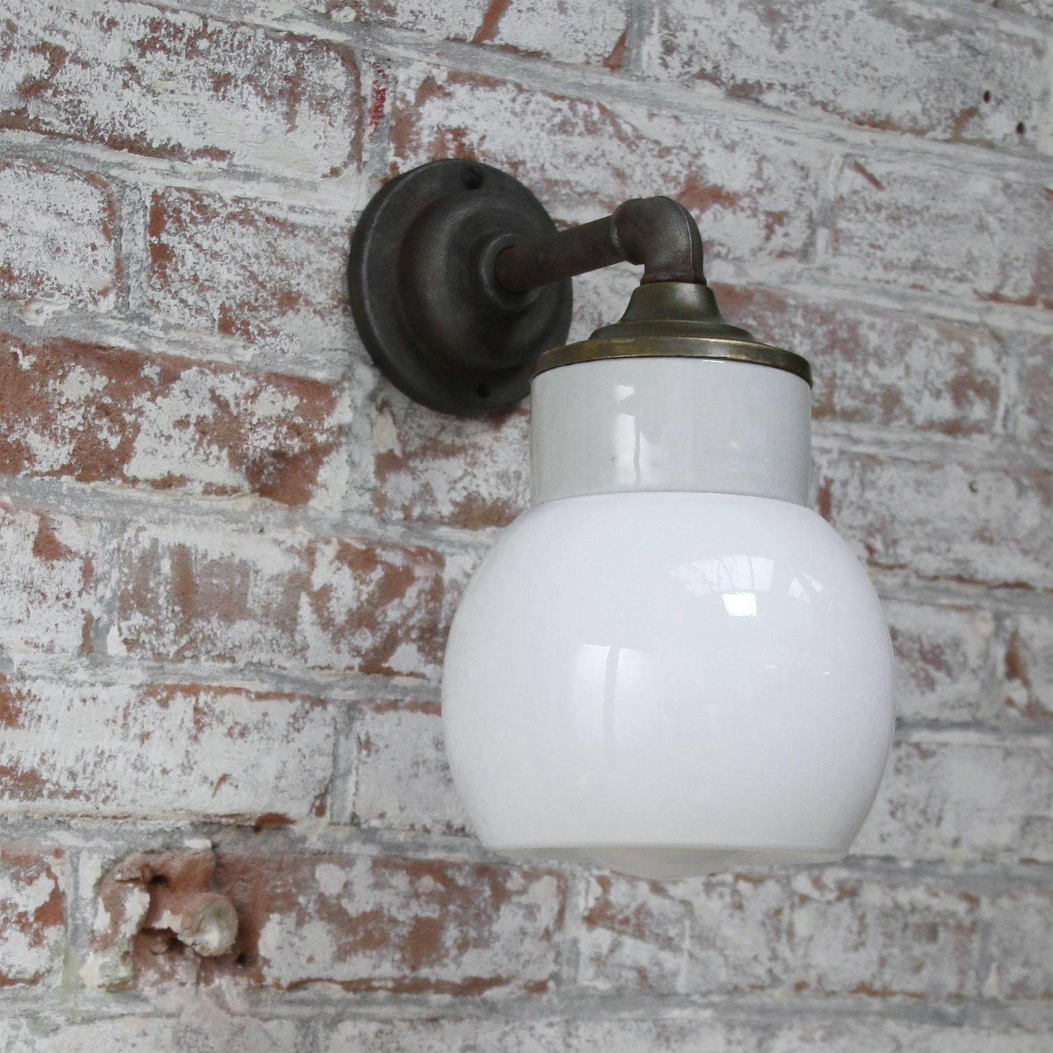 vintage milk glass wall sconce