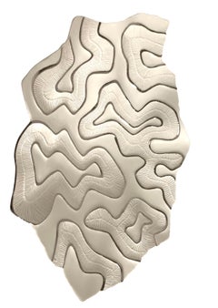 Bol en porcelaine blanche avec garniture en platine, Italie, contemporain