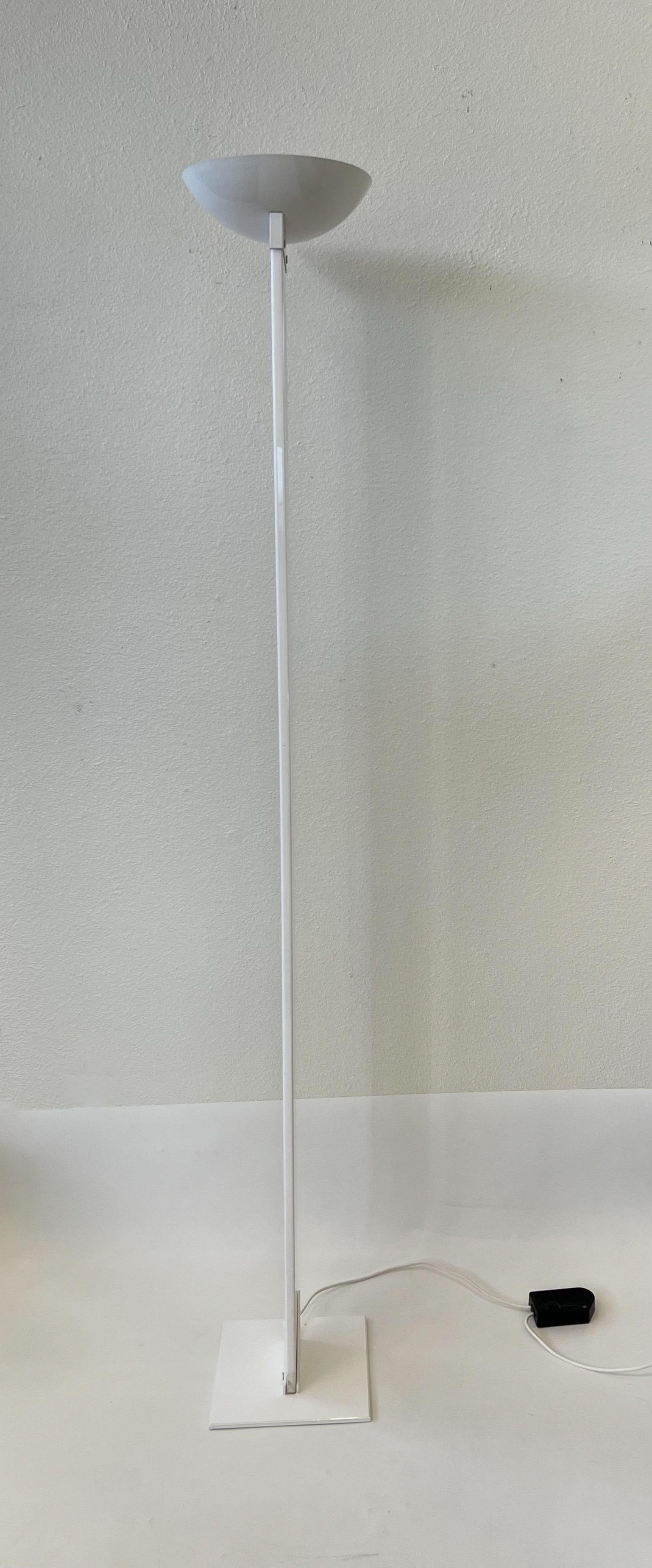 Italian White Post-Modern Torchier by JD Aznar For Sale