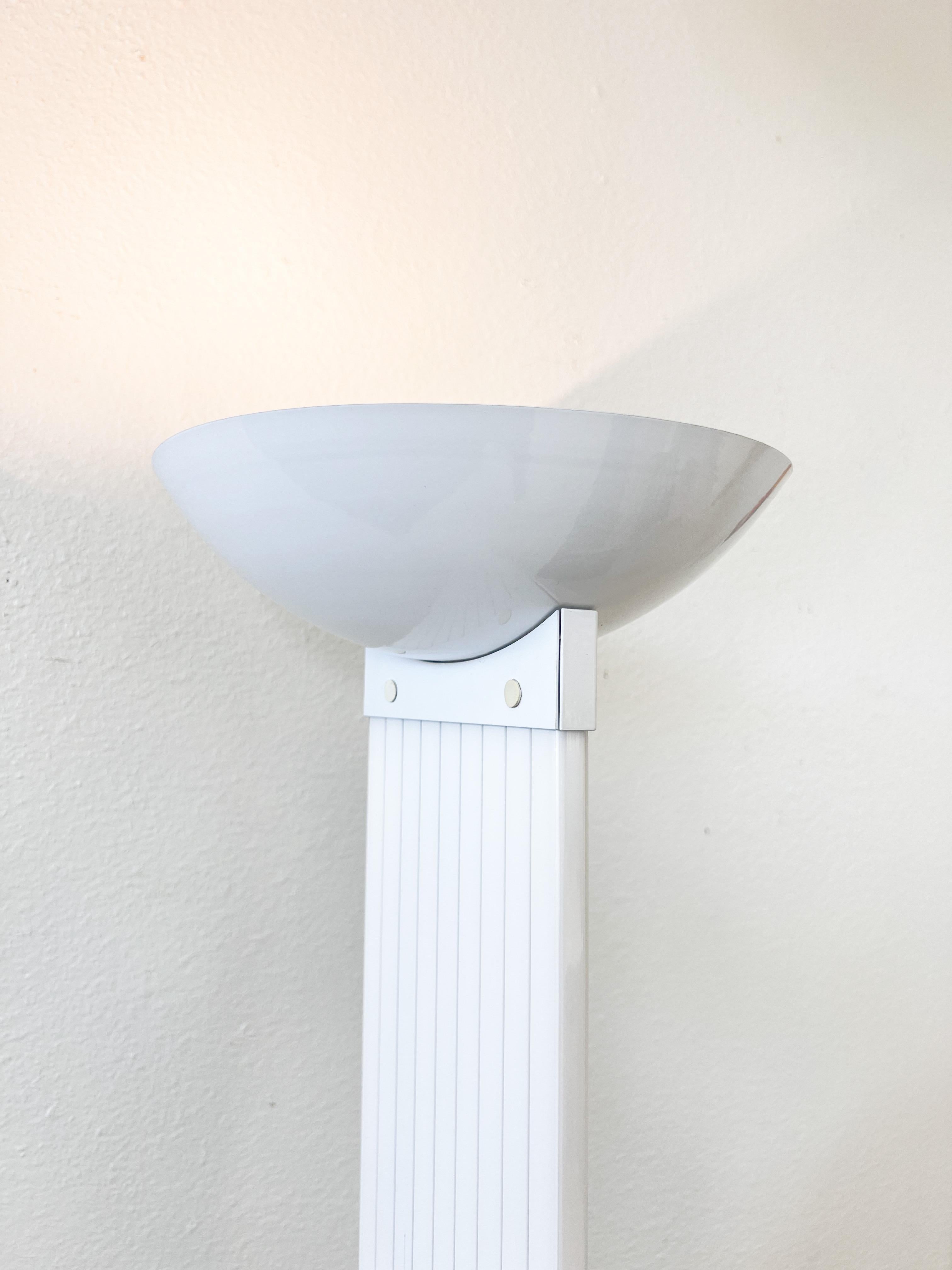 Hand-Crafted White Post-Modern Torchier by JD Aznar For Sale