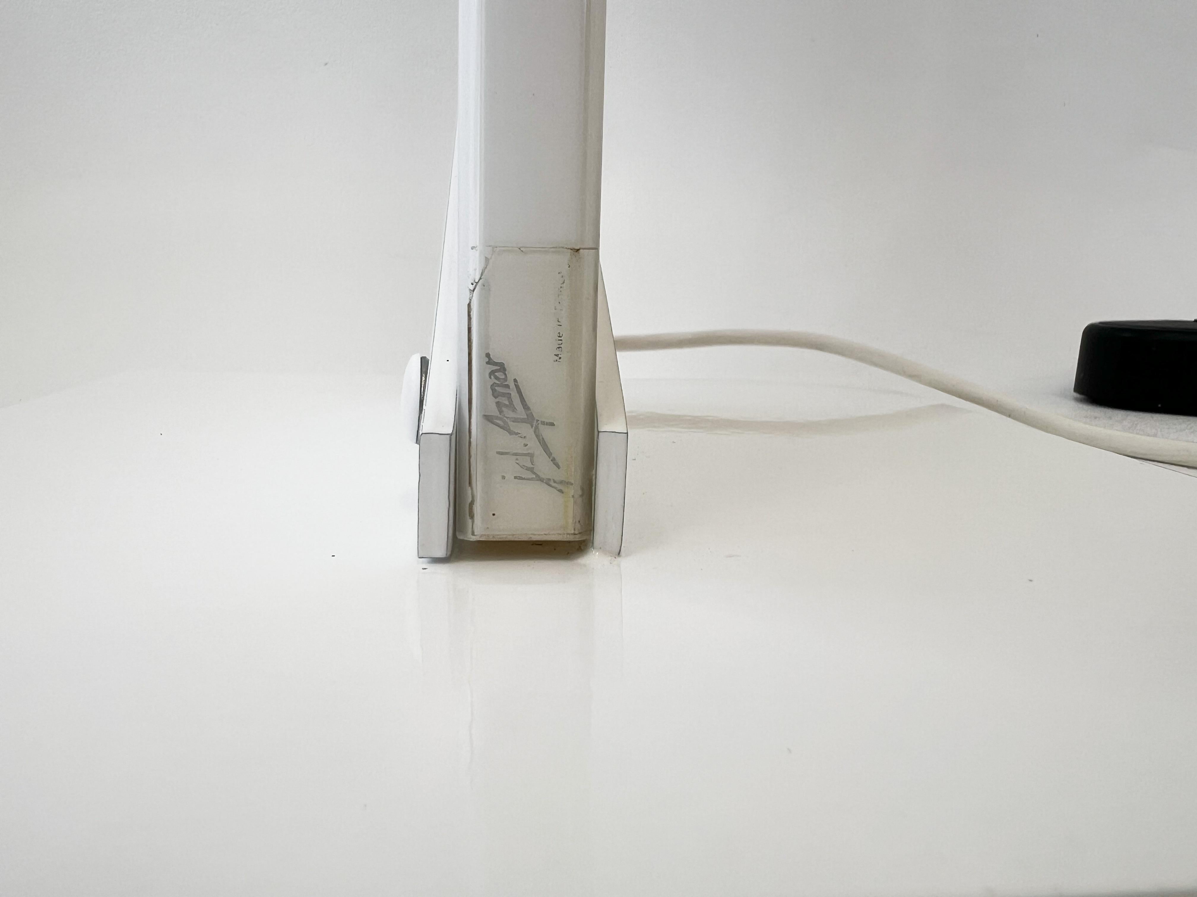 Metal White Post-Modern Torchier by JD Aznar For Sale
