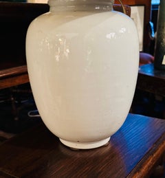 White Pot Shaped Single Lamp With Shade, China, Contemporary