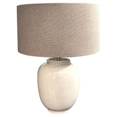 White Pot Shaped Single Lamp With Shade, China, Contemporary