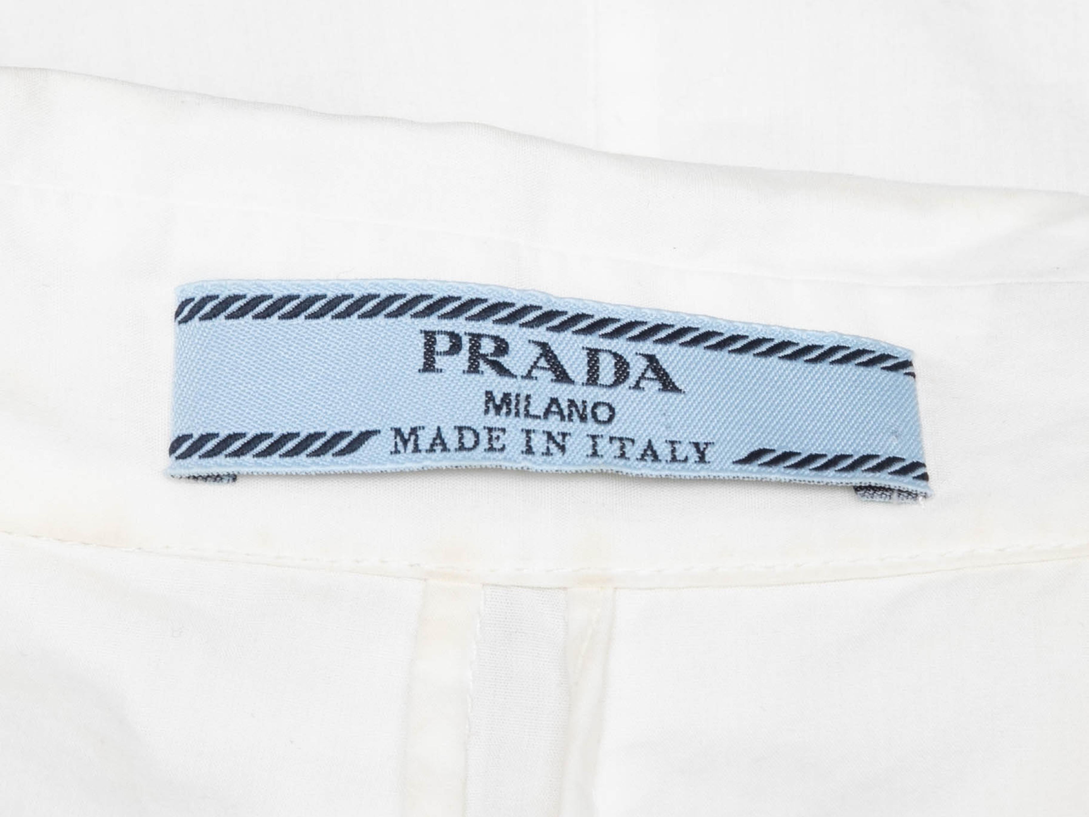 White Prada Sleeveless Button-Up Dress Size IT 46 For Sale 1