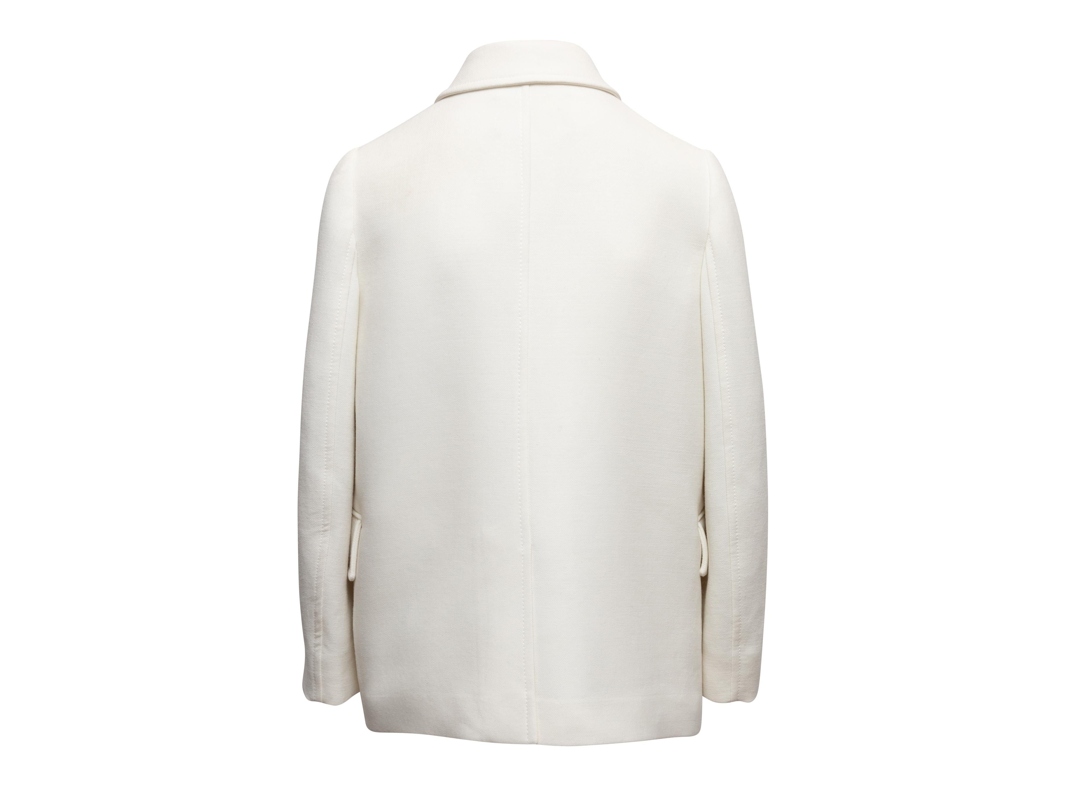 Women's or Men's White Prada Wool Jacket Size IT 42 For Sale
