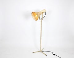 White Pressed Wood Floor Lamp by Johannes Hemann