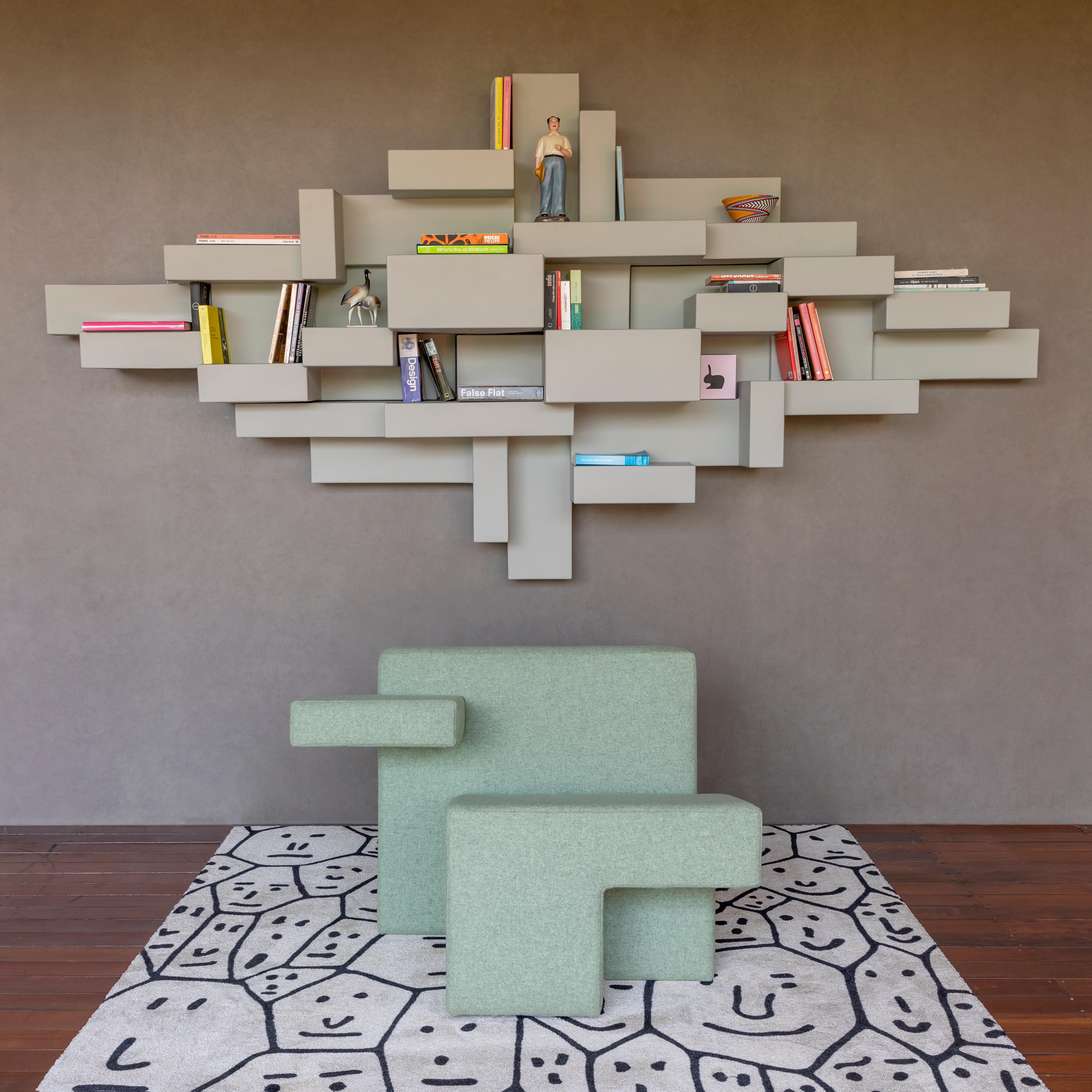 Italiano Libreria Primitiva Bianca di Studio A Nucleo, Made in Italy in vendita