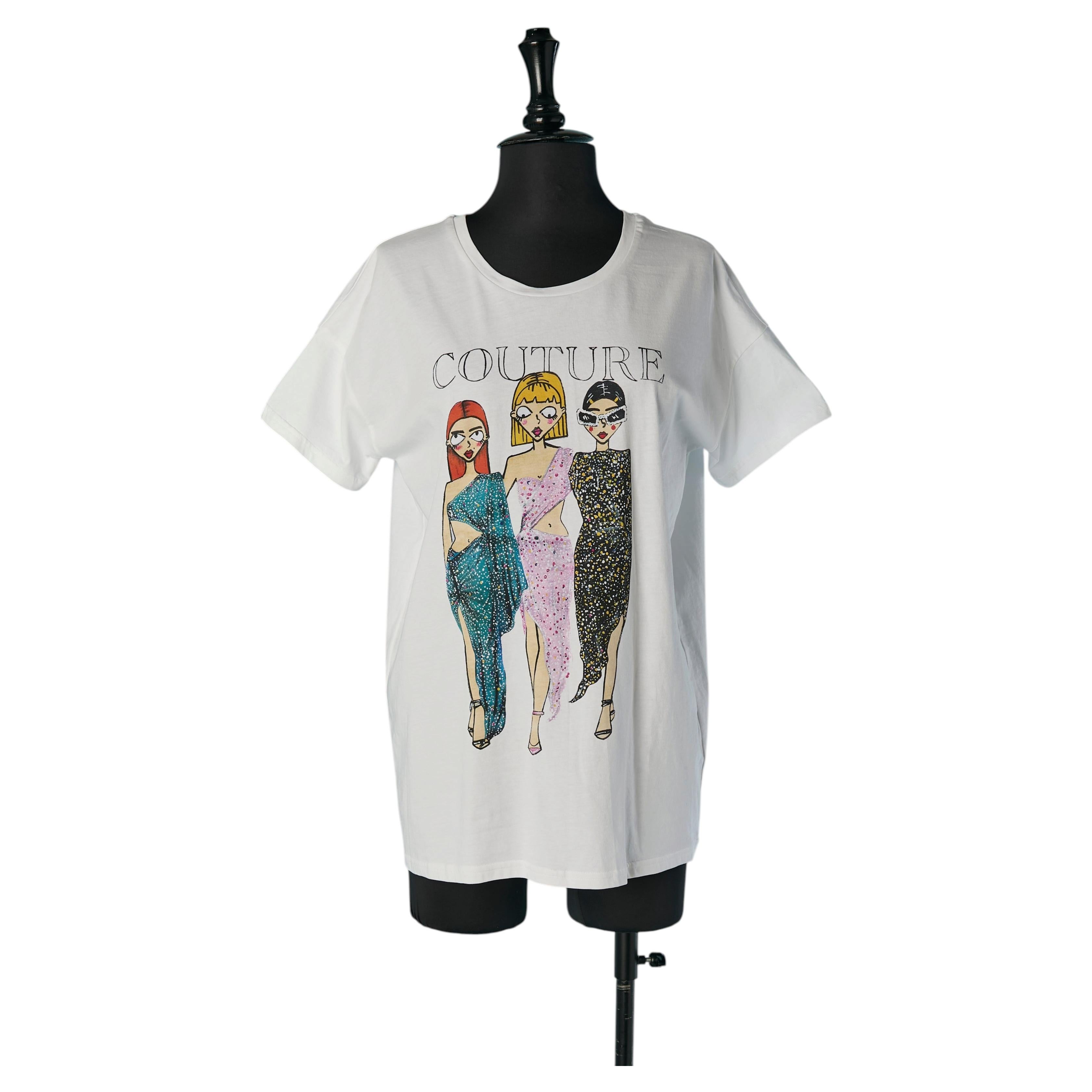 White printed cotton tee-shirt ALEXANDRE VAUTHIER