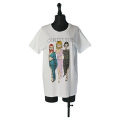 Maglietta in cotone stampato bianco ALEXANDRE VAUTHIER
