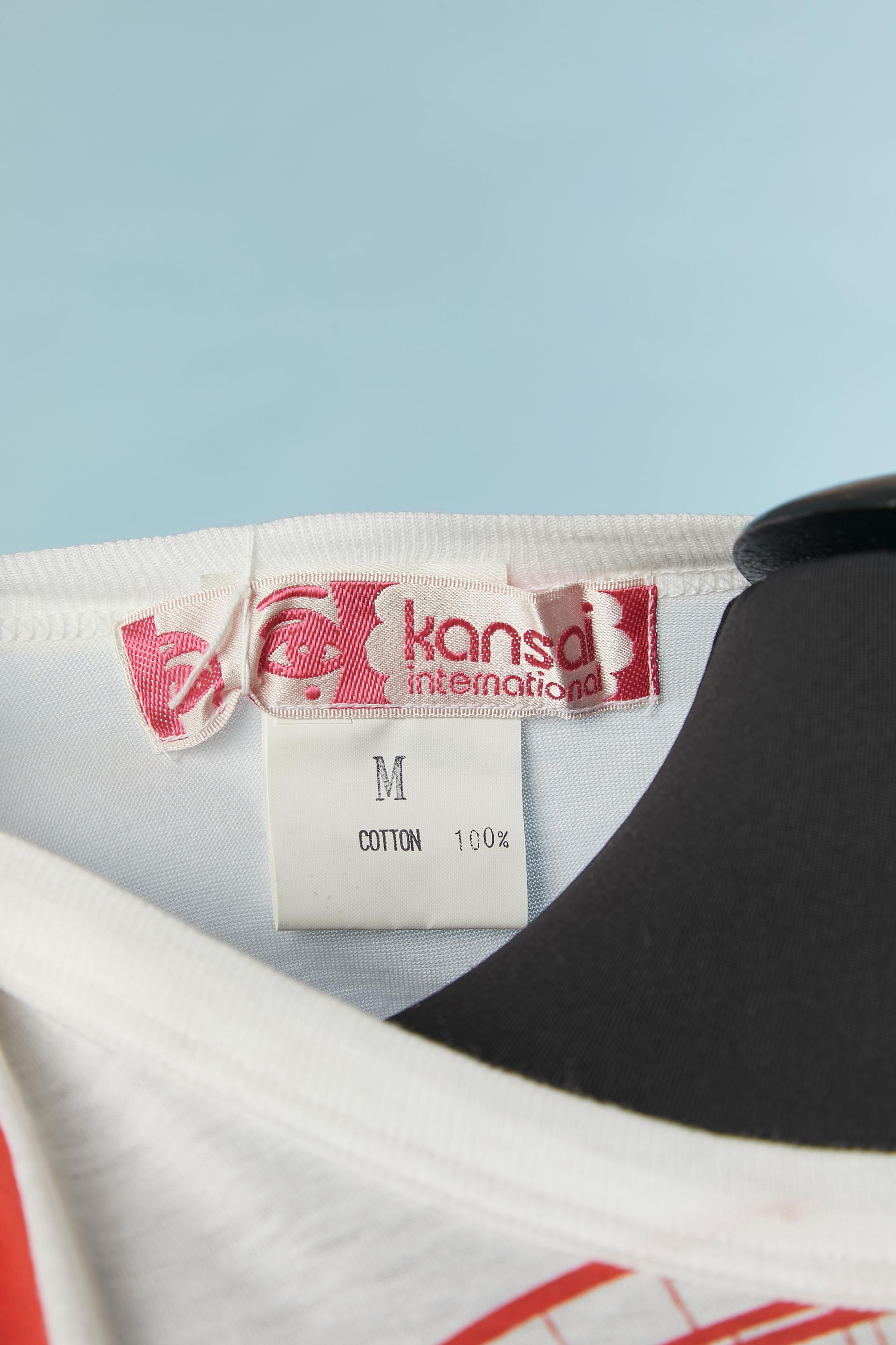 White printed tee-shirt I LOVE NY&Dragon Kansai International NEW with tag  For Sale 3
