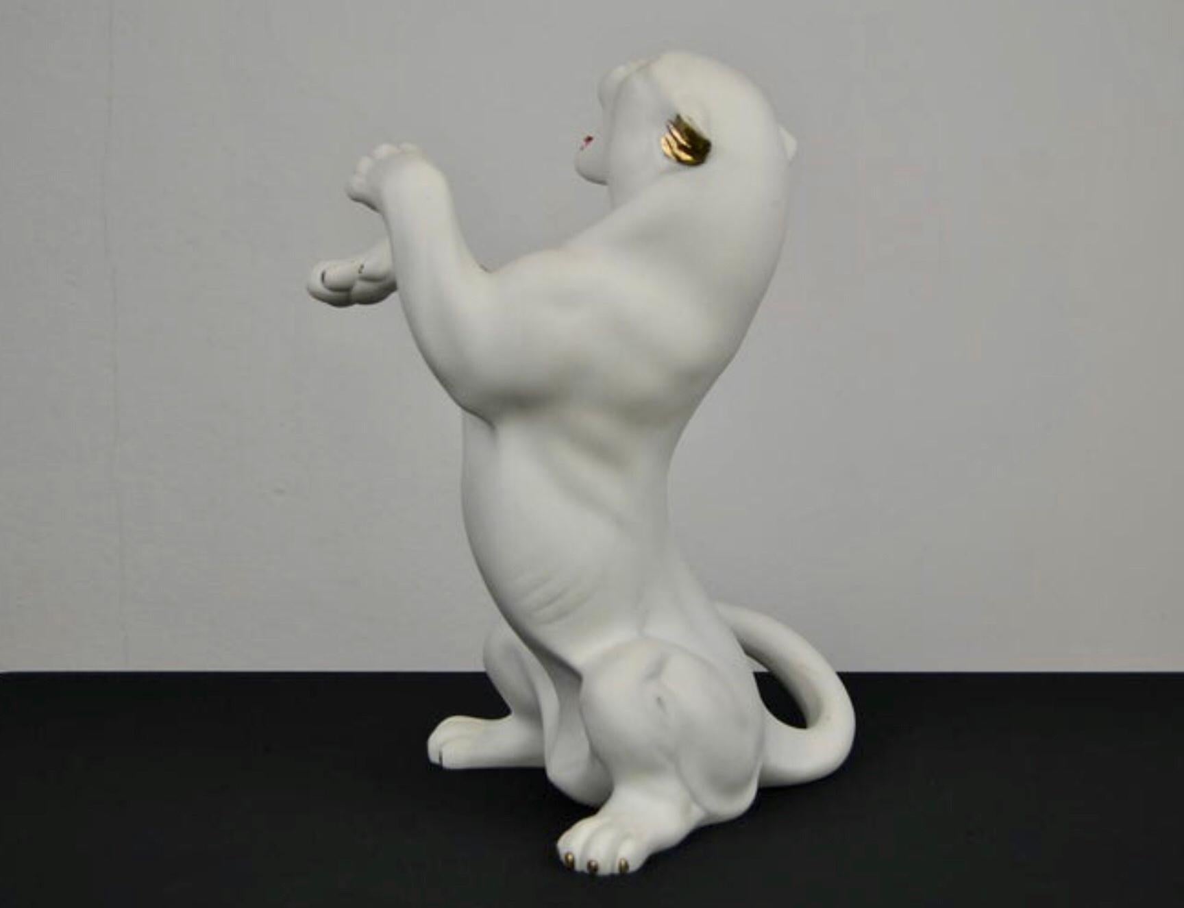 White Puma Sculpture, 1960s For Sale 6