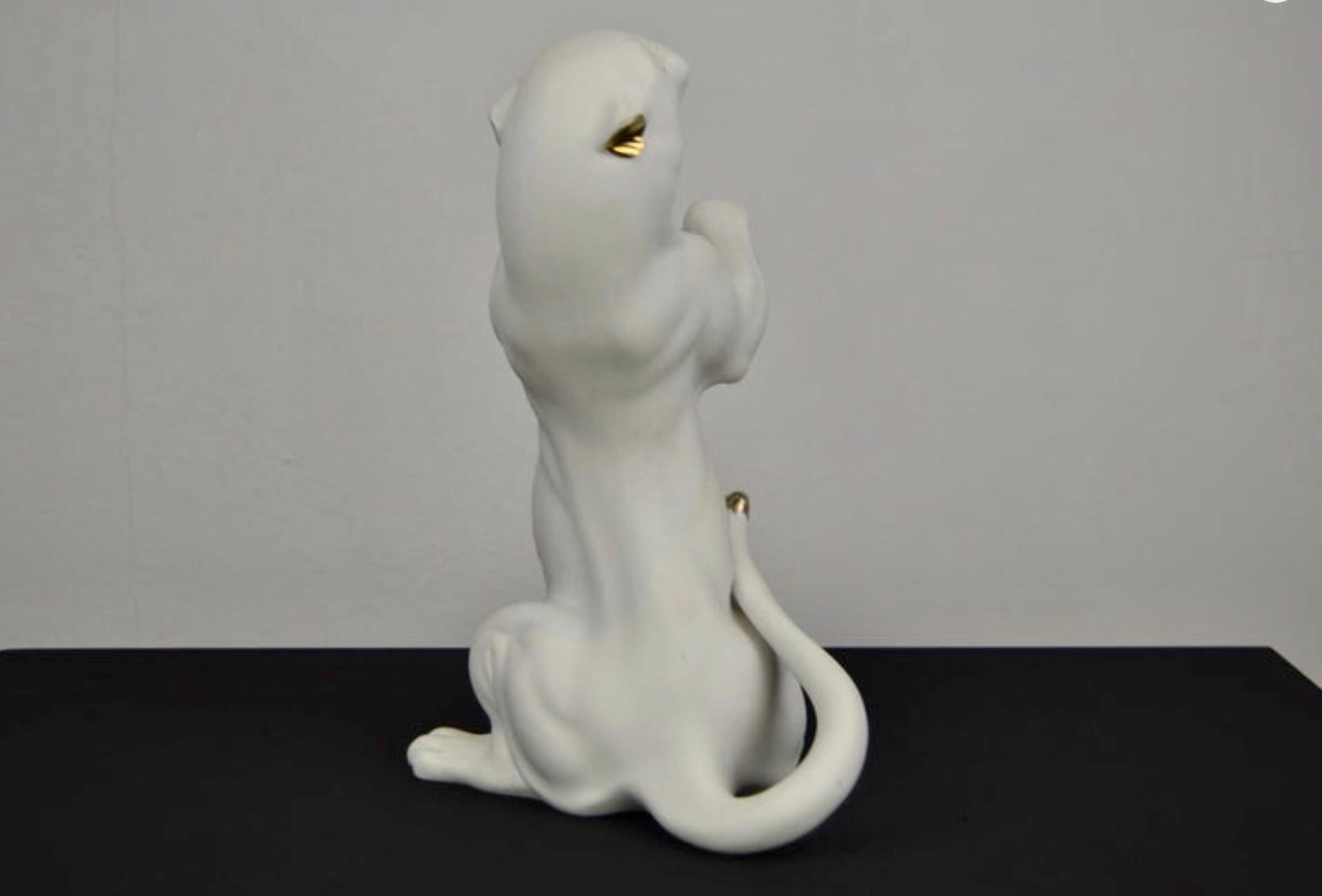 White Puma Sculpture, 1960s For Sale 9
