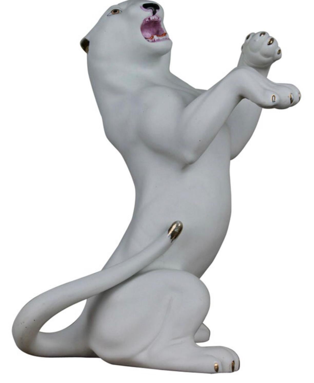 White Puma Sculpture, 1960s For Sale 12