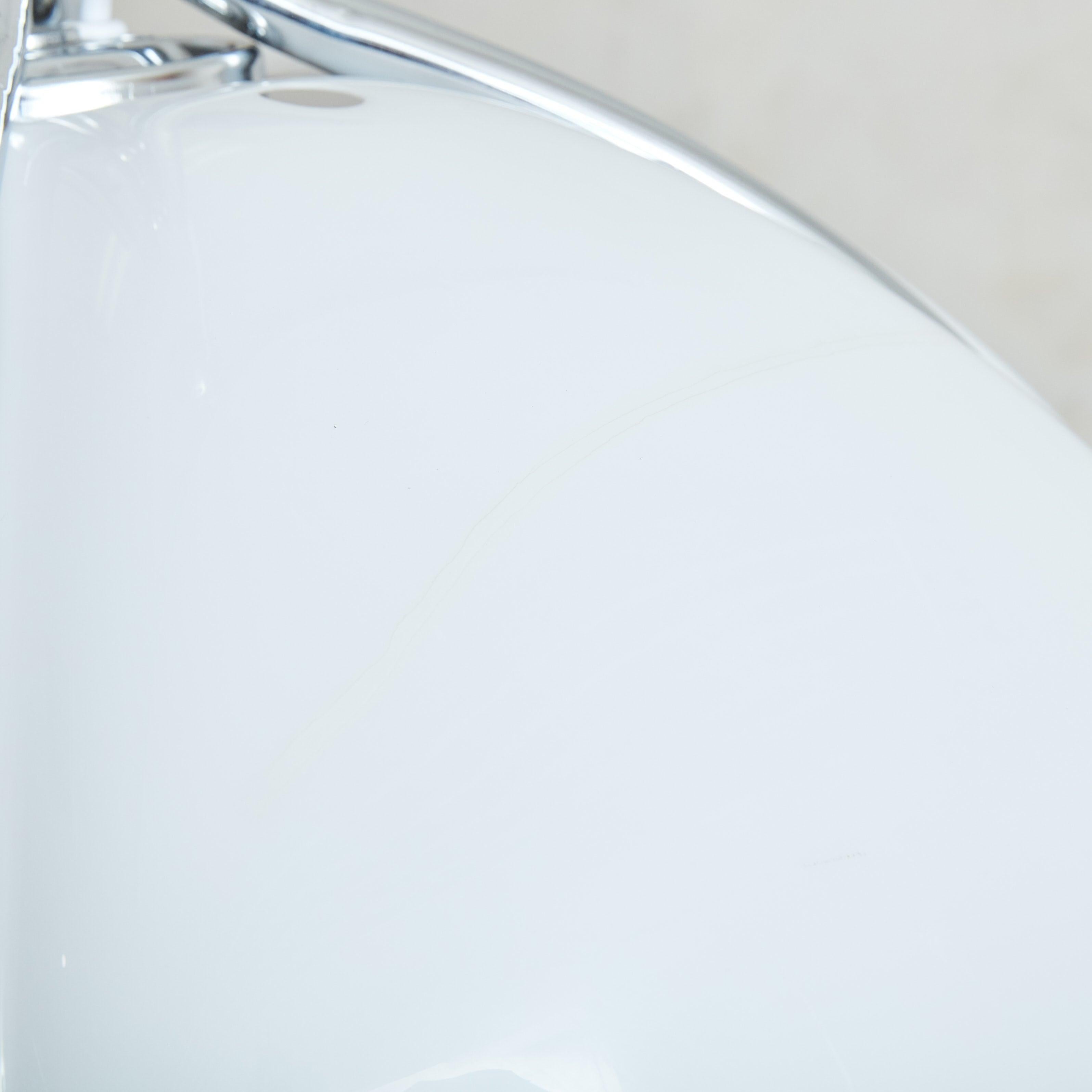 Chrome White 'Quadrifoglio' Pendant Light by Gae Aulenti for Harvey Guzzini, 1970s
