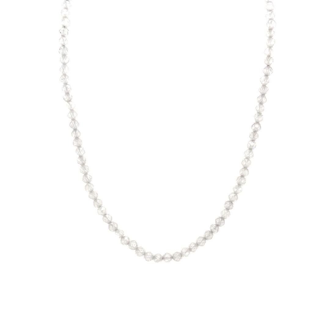 Collana girocollo regolabile con perle di quarzo bianco in vendita 2